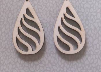 Kolczyki handmade baza decoupage kol41