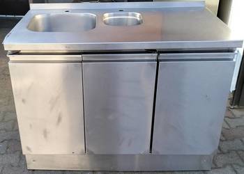 Zlew gastronomiczny zabudowany z szufladą 121x70x90