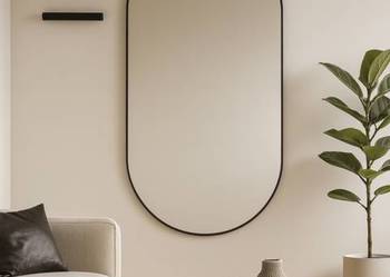 Lustro owalne w ramie złotej MDF SLIM - OLI - kolor ramy do wyboru