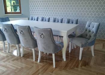 Krzesło tapicerowane z kołatką chesterfield pikowane produce