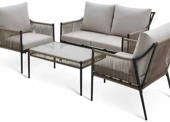 Zestaw mebli ogrodowych Pesaro sofa dwa fotele stolik rattan syntetyk