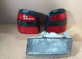 74G Oryginalna Lampa przód przednia lewa SKODA FELICIA 98 01 Europa