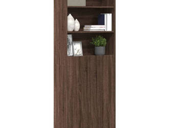 Wysoka szafka z LED brązowy dąb 69x325x200 cm WM-3307911