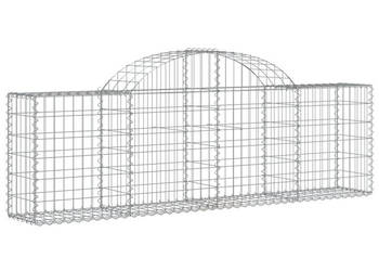 Kosze gabionowe 7 szt 200x30x60/80 cm galwanizowane żelazo WM-3146073