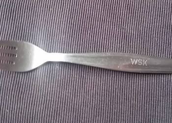 Widelec Gerlach ze stali nierdzewnej. Grawer WSK. PRL.