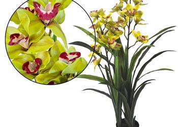 Storczyk sztuczny Cymbidium w doniczce 105 cm zielone