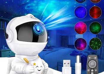 PROJEKTOR GWIAZD ASTRONAUTA Głośnik bluetooth Lampka Dzieci Led LASER