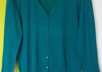M Lekki sweter szmaragdowa zieleń H&M