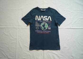 H&M 134/140 Niebieska koszulka NASA kosmos