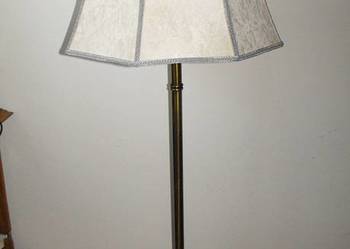 Mosiężna lampa podłogowa z abażurem Nr 3