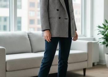 Żakiet damski w kratkę rozm 2XL/44/16