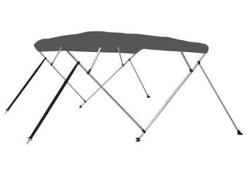Daszek bimini do łodzi, 4 pałąki, antracytowy, 243x180x137 cm(SKU:93137)