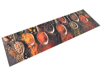 Dywanik kuchenny wzór w łyżeczki z przyprawami 45x150 cm WM-136543