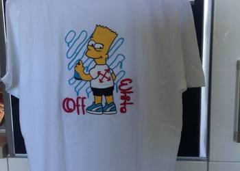 Koszulka Biała Męska OFF White rozm M/L - L Motyw Nowa
