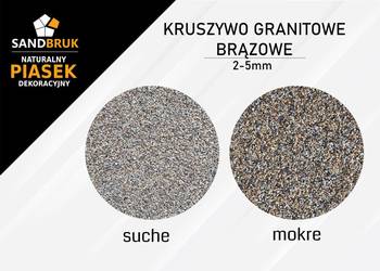 Suchy Żwirek Brązowy Fuga Zasypka do kostki  2-5 mm Grys