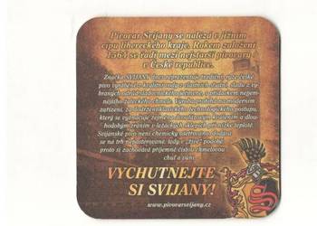 Svijany  - podstawka do piwa. Nr. 22.