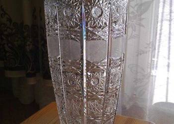 Duży wazon kryształowy wysokość 30 cm HSK Violetta z czasów PRL