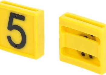 Cyfra do obroży, nr 5 żółta 45x45mm 306005FA