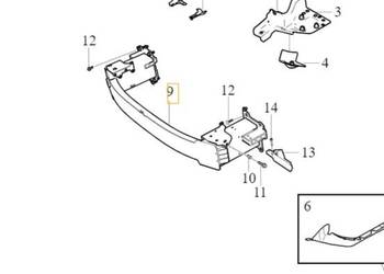 VOLVO XC40 C40 belka wzmocnienie zderzaka przod OE