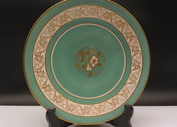 Patera REICHENBACH Miętowa Porcelana, Bogate Złocenia –Niemcy / Turyngia,