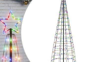 vidaXL Choinka świąteczna LED z kolcami 570 diod LED kolorowa (SKU:358106)
