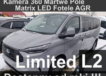 Ford Transit Custom 8-osob. Limited L2 170KM Kamera 360 Martwe Pole Matrix…