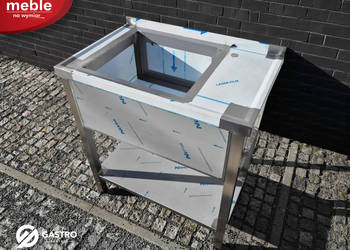 Zlew gastronomiczny 1 komorowy spawany z półką 800x500x850 mm