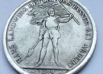 SZWAJCARIA-5 FRANKÓW-1869 r (KOPIA-RZADKA)