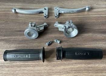 NOWY POLSKI KOMPLET DŹWIGNIA KORPUS GUMA KIEROWNICY MOTORYNKA KOMAR KADET