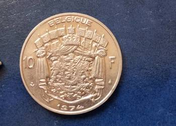 Stare monety 10 frank 1974 Belgia