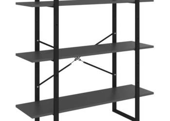 Regał na książki szary 100x30x105 cm materiał drewnopochodny WM-806549