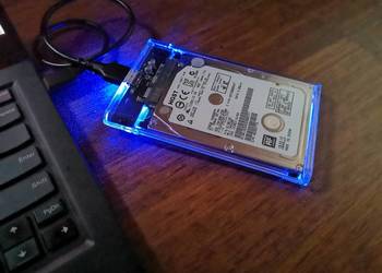 Przenośny dysk HDD 250GB z przezroczystą obudową
