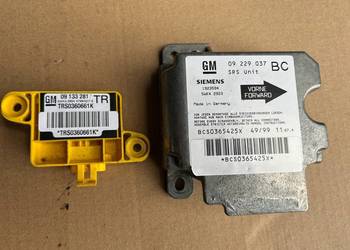 Moduł airbag czujnik uderzeniowy opel astra g 09229037