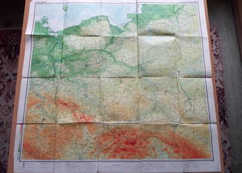 Mapa Polski 1970r. Skala 1: 250 000