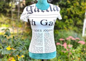 Bluzka top biały Gazette John Galliano S 2000 y2k koszulka n