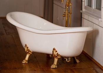 Wanna wolnostojąca Retro 160 cm — idealna do małej łazienki (plug & play)