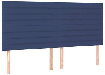 Zagłówki do łóżka 4 szt. niebieskie 100x5x78/88 cm tkanina WM-3116500