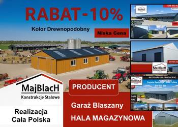 A132-Garaż Blaszany Dwuspadowy | Złoty Dąb |RAL | Grafit    - Maj-Blach