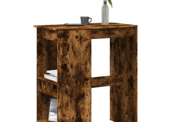 Stolik barowy z przegródkami przydymiony dąb 90x475x1035 cm WM-854341