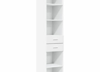Wysoka szafka biała 40x425x185 cm materiał drewnopochodny WM-3281441