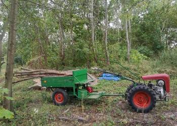 IRUS 600 jednoosiowy traktorek ogrodowy przyczepa