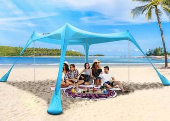 Namiot plażowy Sportneer UPF50+ żagiel przeciwsłoneczny 10 x 10 m