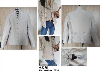 Jasno beżowa wiosenna kurtka H&M rozmiar L