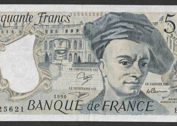 FRANCJA 50 FRANKÓW 1990 - DE LA TOUR - E.59