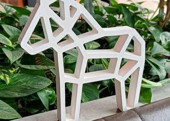 Dekoracja drewniany ażurowy konik