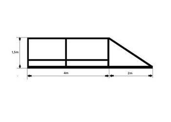 Brama przesuwna 4m - rama + słupki