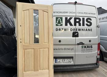 Drzwi zewnętrzne drewniane NA KAŻDY WYMIAR W DOWOLNYM WZORZE