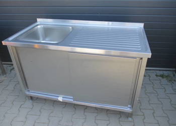 Zlew Gastronomiczny 1 Komorowy Drzwi Suwane 140/70/90