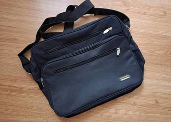 Torba na ramię dokumenty laptop z nylonu Sanchez Casual - czarna, nowa
