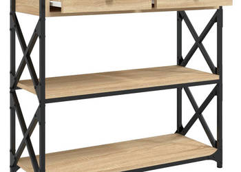 Stolik konsolowy dąb sonoma 75x28x75 cm WM-834196